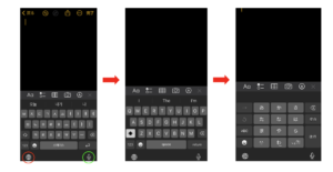 iPhoneでのキーボード切り替え